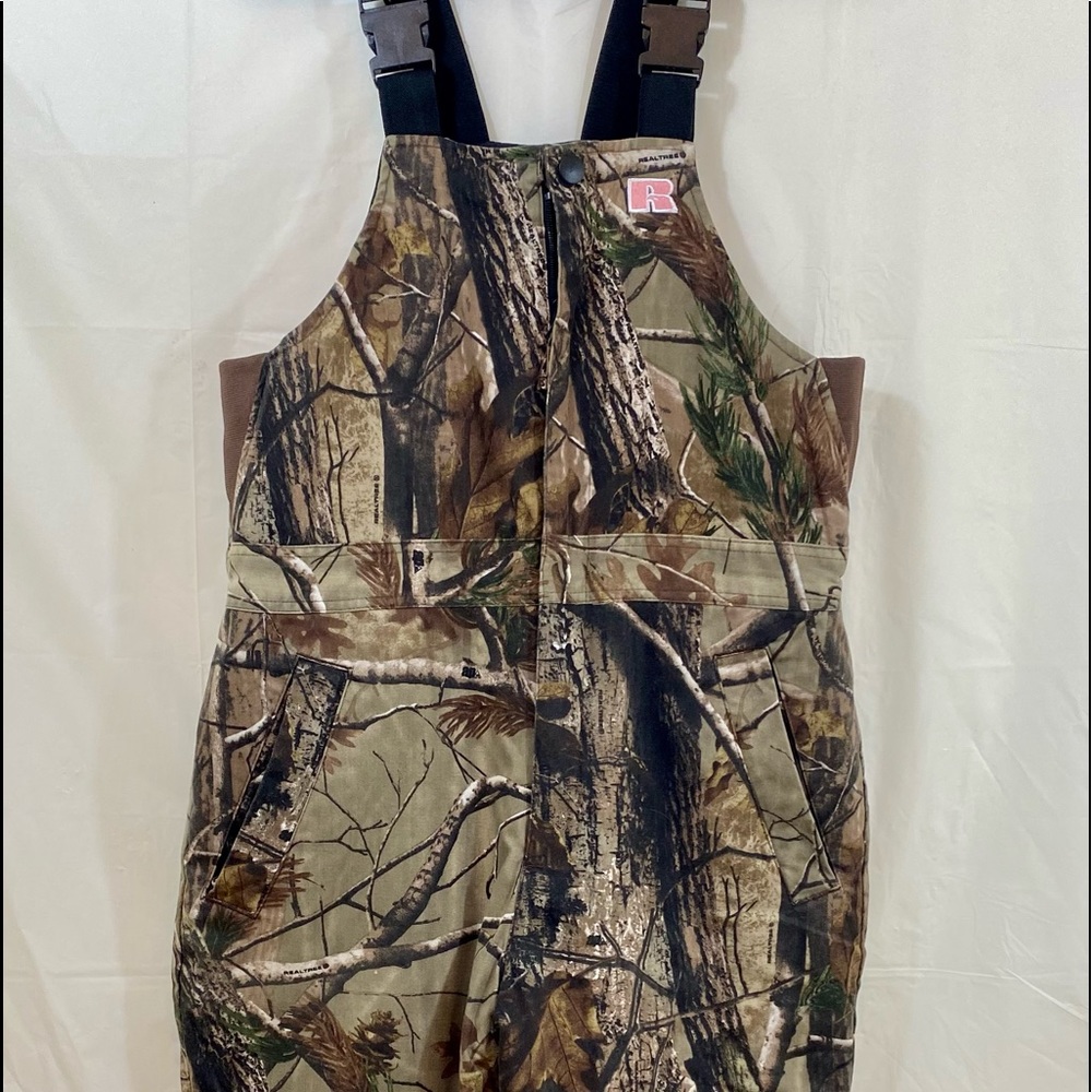 SOLD !!Russell Outdoor camo over-all’s. NEW